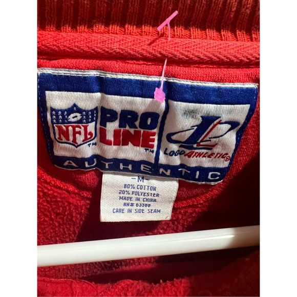 VINTAGE 90S NFL KANSAS CITY CHIEFS LOGO ATHLETIC PROLINE SWEATSHIRT Med - Picture 7 of 9